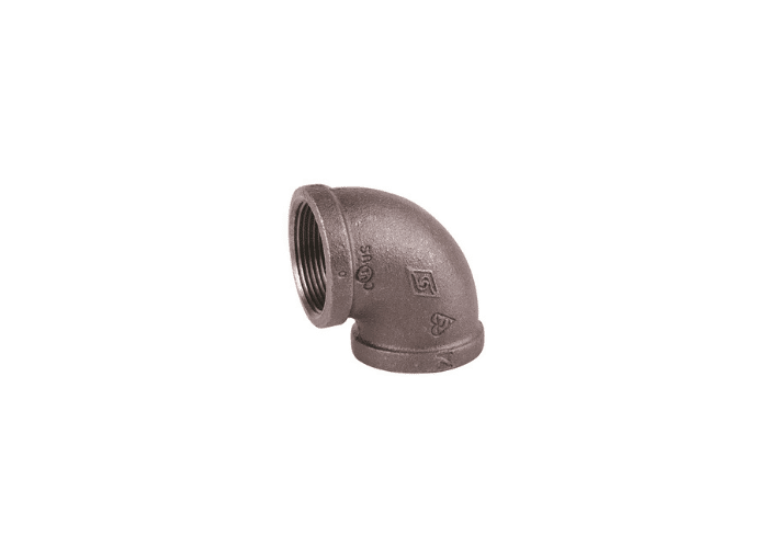 Black Malleable Iron Equal Female Elbow 90