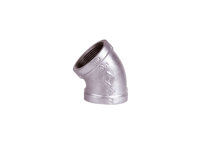 Galvanised Malleable Iron Female Equal Elbow 45°