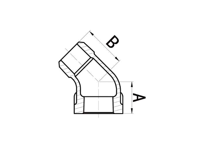 Malleable Iron Elbow 45