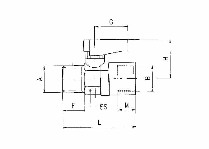 6310 Mini Ball Valve Drawing