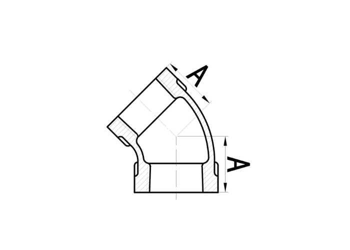 Galv 45 Female Equal Elbow