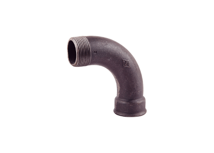 Black Malleable Iron Male Female Bend 90